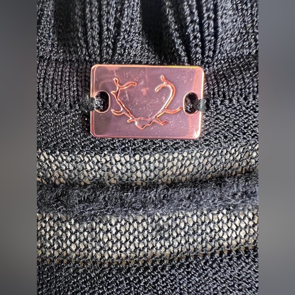 Knitz for Love & Lemons Ruffle Mesh Sleeveless Black Dress Small - Picture 5 of 12